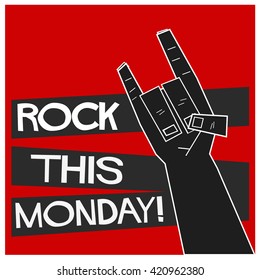 Rock This Monday! (Vector Illustration Poster Design)