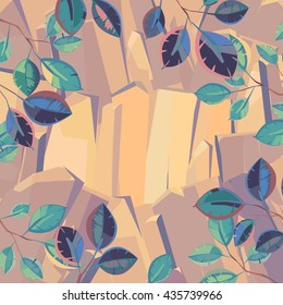 rock through the foliage