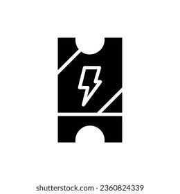 Rock Ticket Filled Icon Vector Illustration