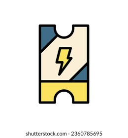 Rock Ticket Icon Vector Illustration