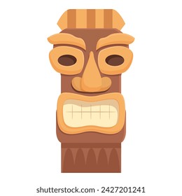 Rock totem stone icon cartoon vector. Altar aztec. Statue maya ancient