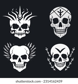 Rock Tribe Vector Skulls: Edgy, Unique, and High-Quality Illustrations for Creative Projects