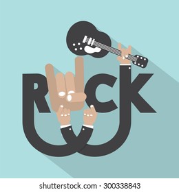Rock Typography Design Vector Illustration