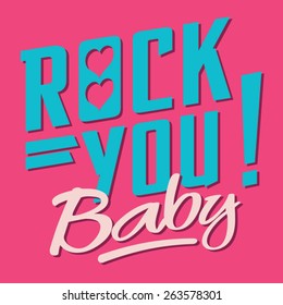 Rock typography, t-shirt graphics, vectors, 