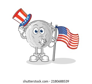 the rock uncle sam character. cartoon mascot vector