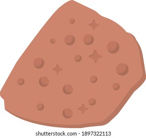 rock vector flat colour icon