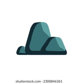 gráfico de diseño plano vectorial de roca fondo blanco aislado