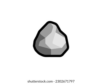 Rock vector icon on a white background. Rock emoji illustration. Isolated rock, stone vector emoticon
