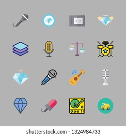 rock vector icon set
