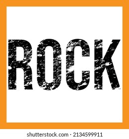 Rock vector illustration banner.Background grunge design.
