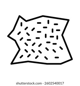 Rock Vector Line Icon Design