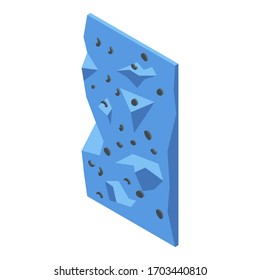 Rock Wall Climbing Icon. Isometric Of Rock Wall Climbing Vector Icon For Web Design Isolated On White Background