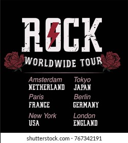 Rock Worldwide Tour Vector