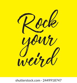rock your weird text on yellow background.