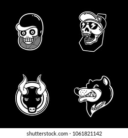 Rockabilly Simple Badges Pack