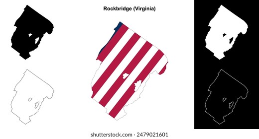 Rockbridge County (Virginia) outline map set