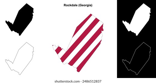 Rockdale County (Georgia) outline map set