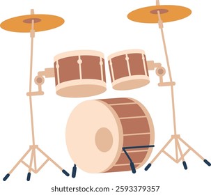 Rocker drum set vector illustration