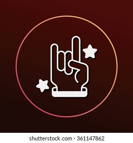 rocker hand icon