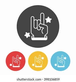 rocker hand icon