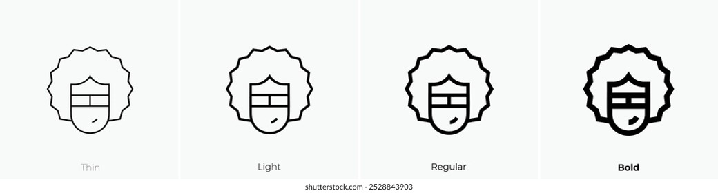 Wippensymbol. Dünnes, helles Design im regulären und kühlen Stil, einzeln auf weißem Hintergrund