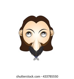Rocker - illustration of a person that listens and plays rock n roll music
