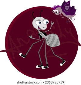 Rocker insects with piercing and tattoo