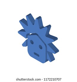 Rocker isometric left top view 3D icon