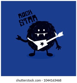 Rocker monster vector design.