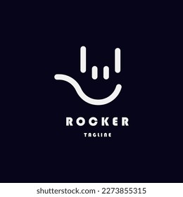 Rocker symbol with hand concept. Vector illustration.