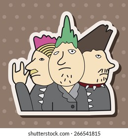 rocker theme elements vector,eps