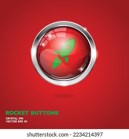 Rocket 3D Buttons Christmas Edition