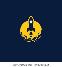 rocket abstract logo modern style