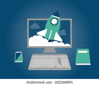 a rocket to the achievement vector