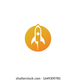 rocket advance technology launching vector logo design,eps 10
