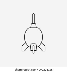 Rocket Air Blaster line icon