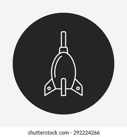 Rocket Air Blaster line icon