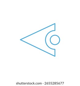 Rocket arrow in outline icon