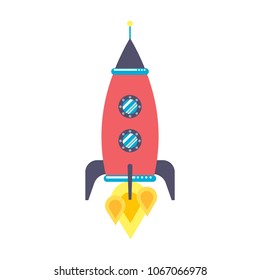 rocket art icon. rocket classic background. rocket illustration concept. 