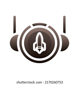 Design-Symbol für das Logo des Raketenastronauten-Designs