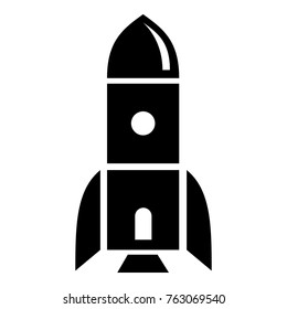 Rocket astronomy icon. Simple illustration of rocket astronomy vector icon for web