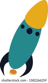 Rocket, baby illustration on white background.