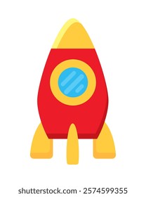 rocket baby toy isolated icon