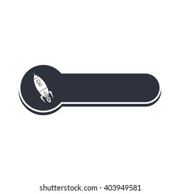 rocket banner template theme vector art illustration