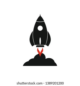rocket base icon. Simple sign illustration. rocket symbol design from space exploration series