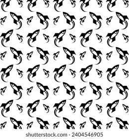 Rocket beautiful seamless pattern repeating abstract vector background