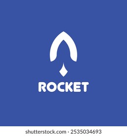 Rocket. Beauty Luxury font logo. Beautiful fashion elegant classic logo. Vector illustration. Flat vector design template element for business logos and brand promotion. Technology, software, finance,