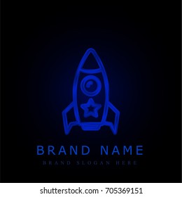 Rocket blue chromium metallic logo