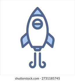 Colección de estilo Rocket Blue Icon