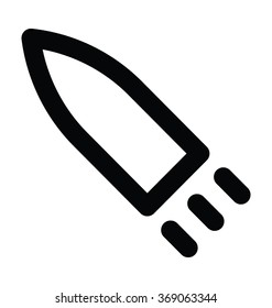 Rocket Bold Line Vector Icon